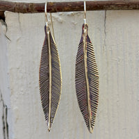 Oleander Leaf- Sterling Silver  Dangle Earrings