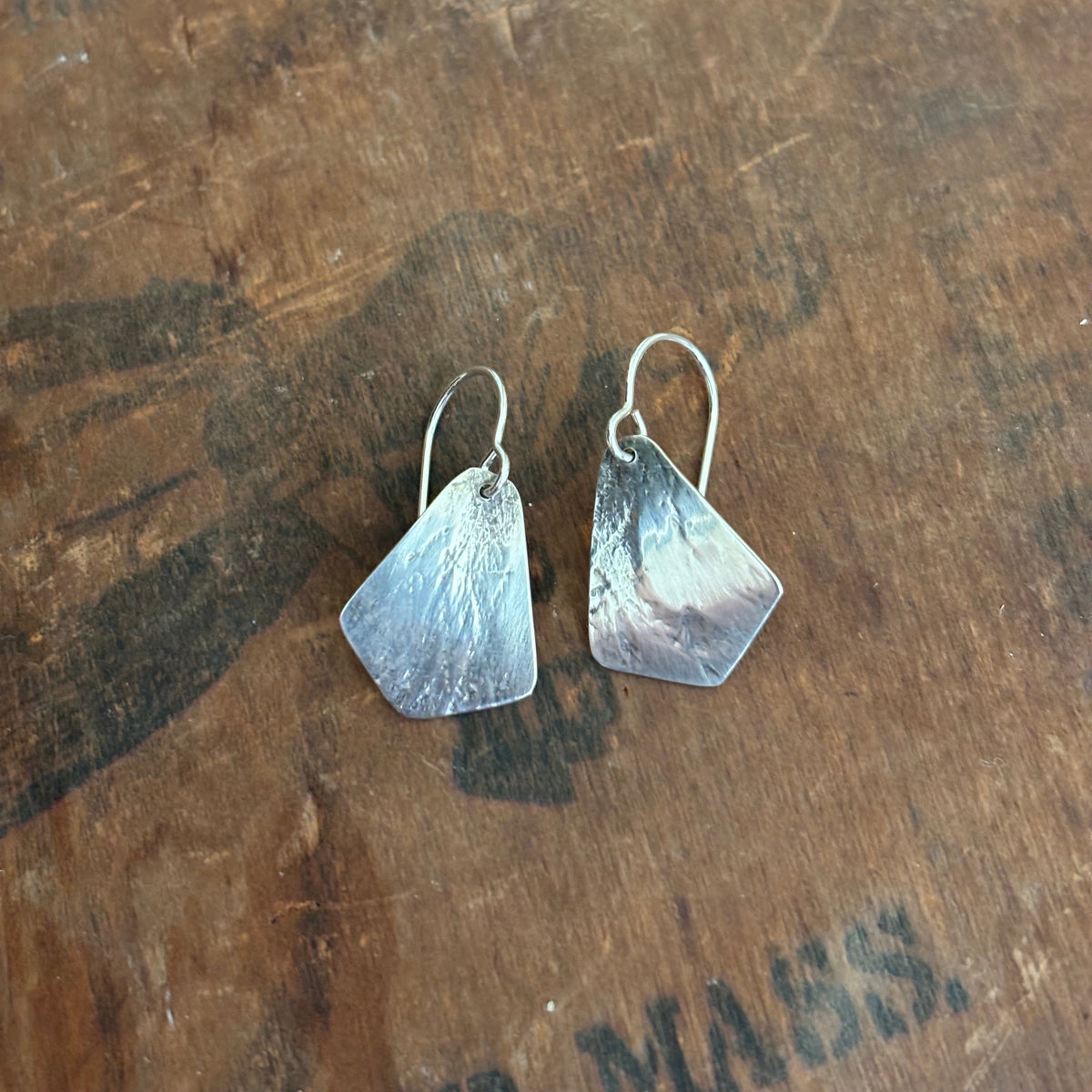 Lucy- textural silver earrings