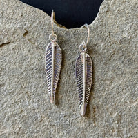 Lance Leaf- Sterling Silver dangle earrings