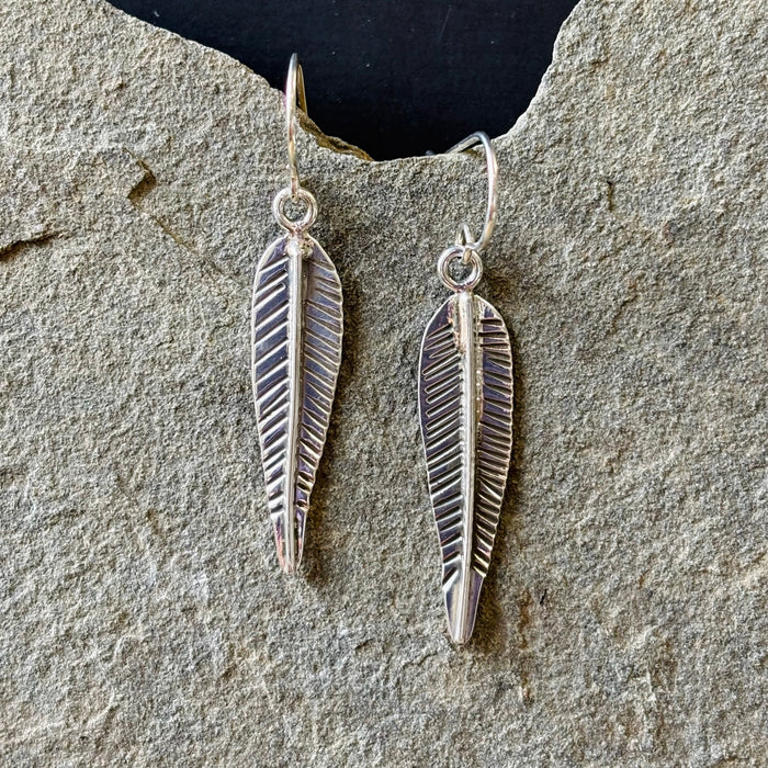 Lance Leaf- Sterling Silver dangle earrings