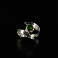 Maura- Sterling silver chrome diopside bypass ring