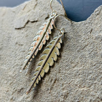 Lavender Leaf- Sterling silver dangle earrings