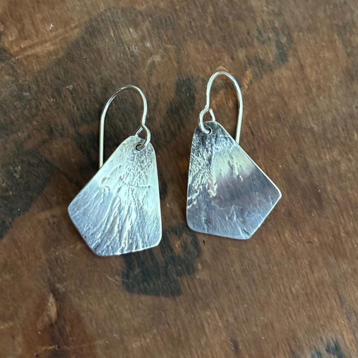 Lucy- textural silver earrings