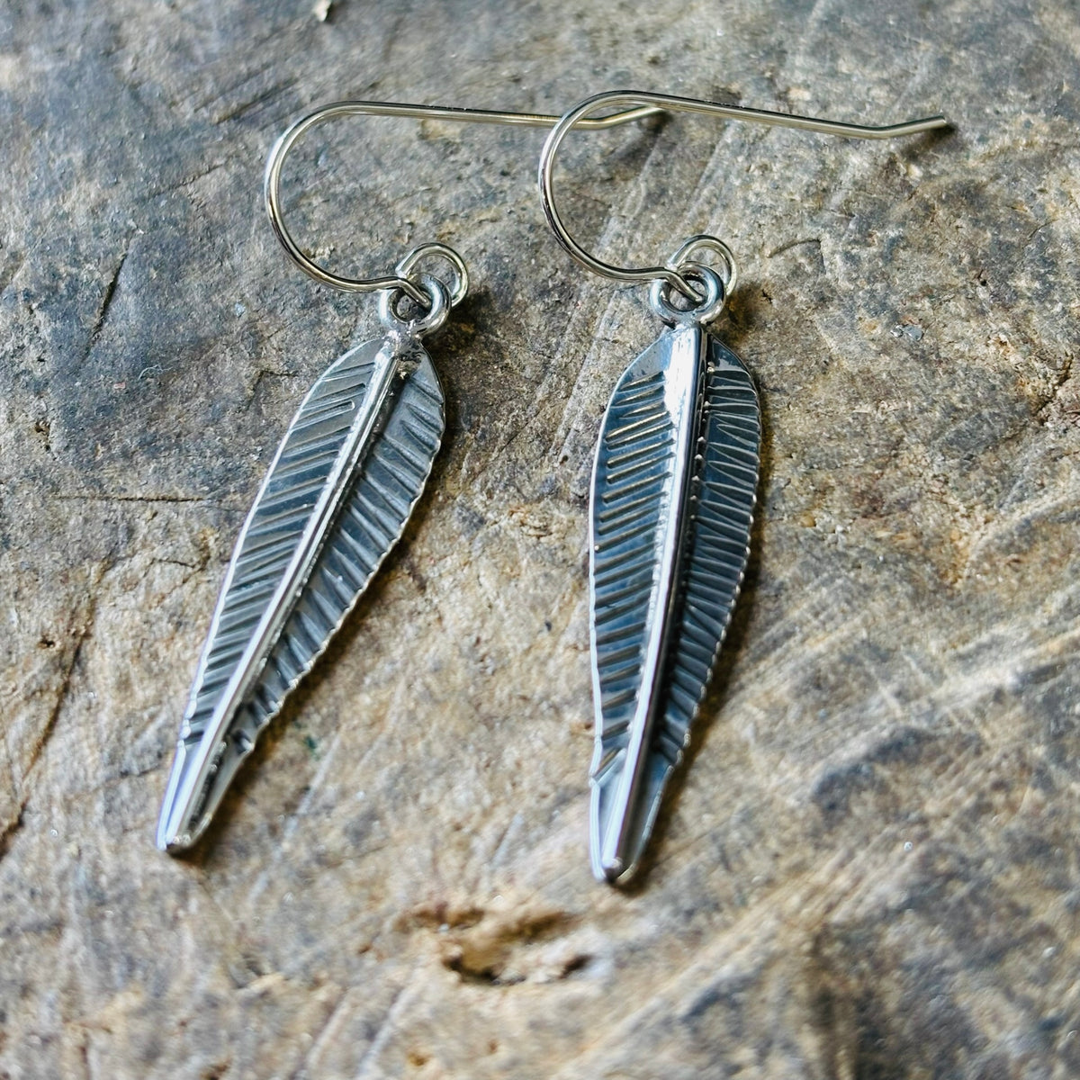 Lance Leaf- Sterling Silver dangle earrings