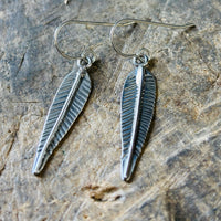 Lance Leaf- Sterling Silver dangle earrings