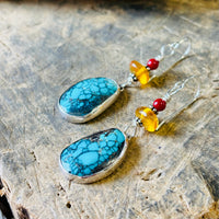 Vista- genuine turquoise earrings