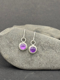 Mandy- sterling silver gemstone drop earrings