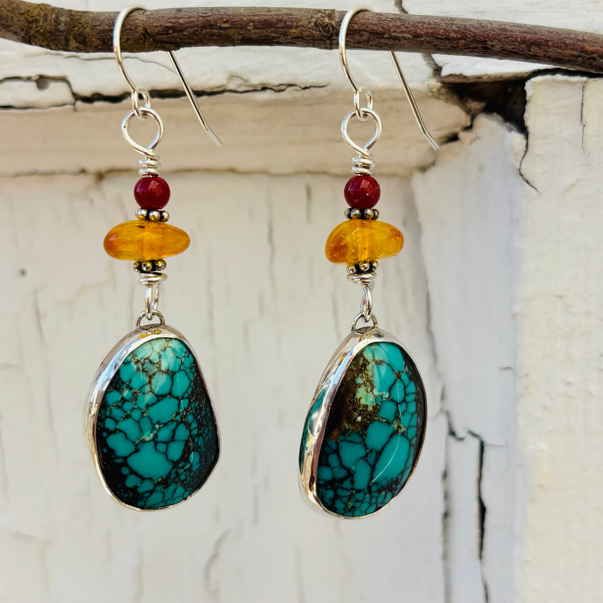 Vista- genuine turquoise earrings
