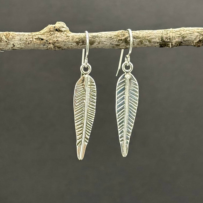 Lance Leaf- Sterling Silver dangle earrings