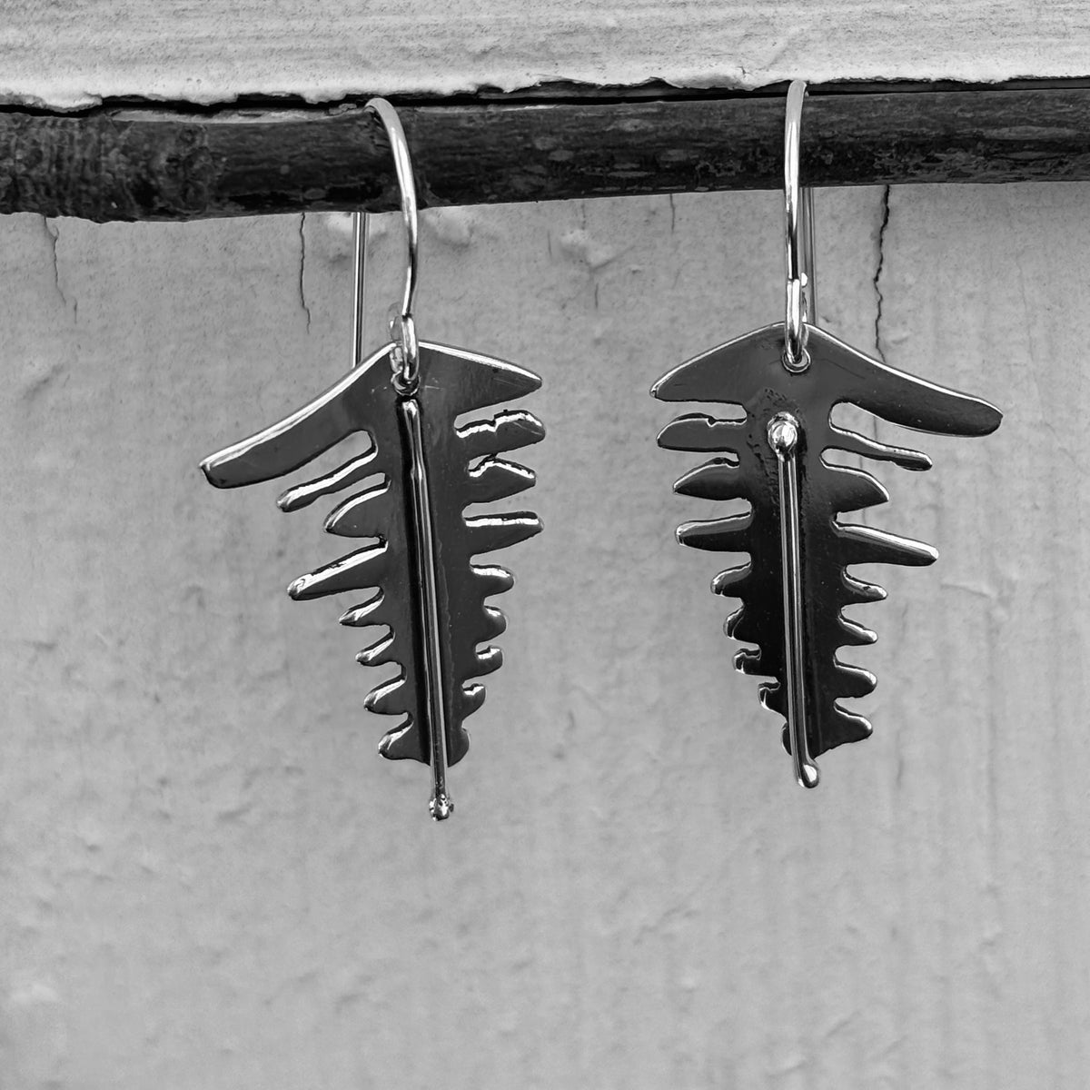 Mini-Fern Leaf- Sterling Silver dangle earrings