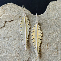 Lavender Leaf- Sterling silver dangle earrings