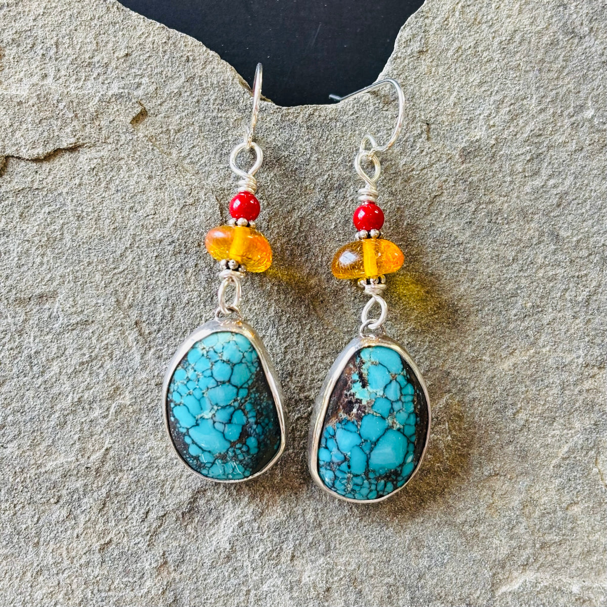 Vista- genuine turquoise earrings