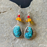 Vista- genuine turquoise earrings