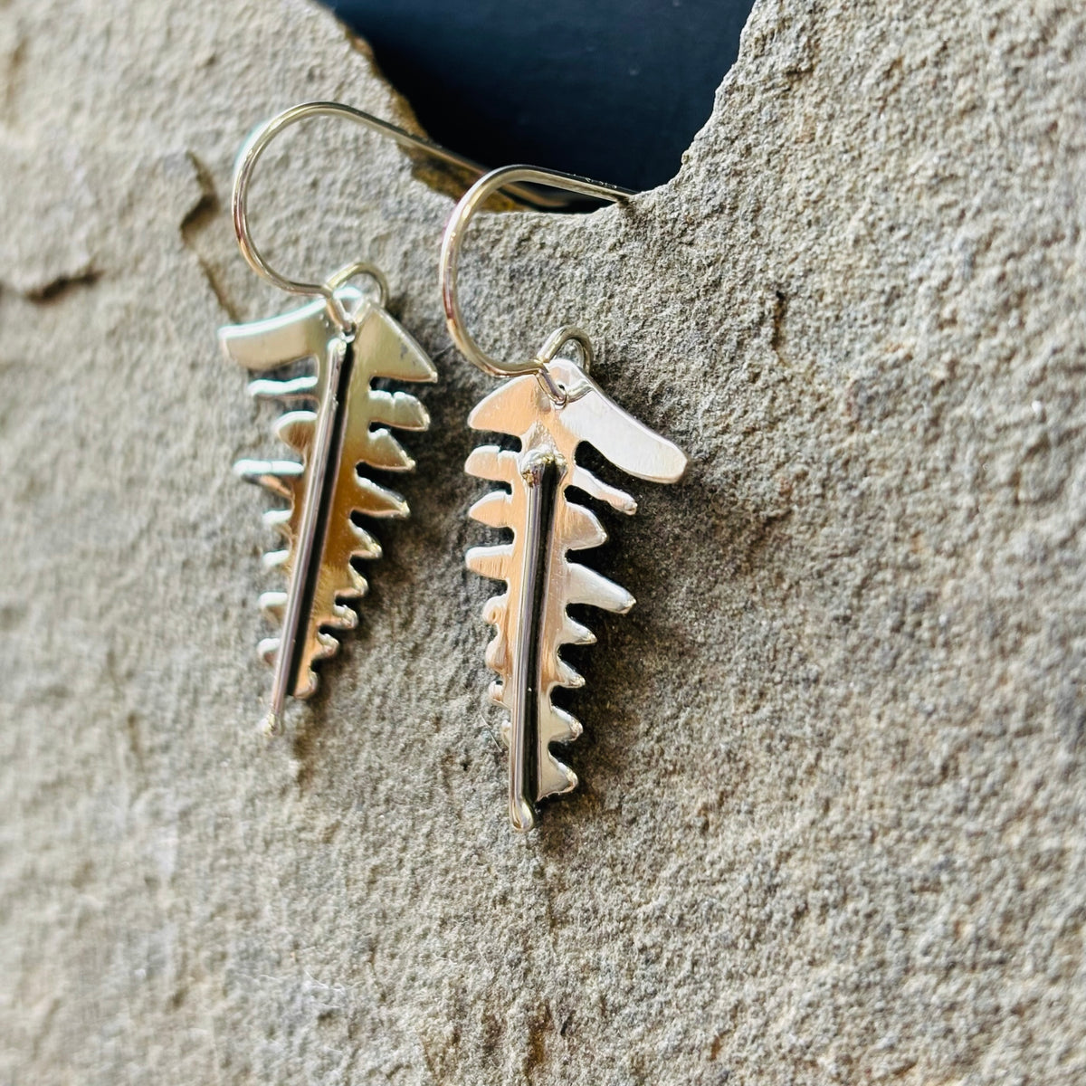 Mini-Fern Leaf- Sterling Silver dangle earrings