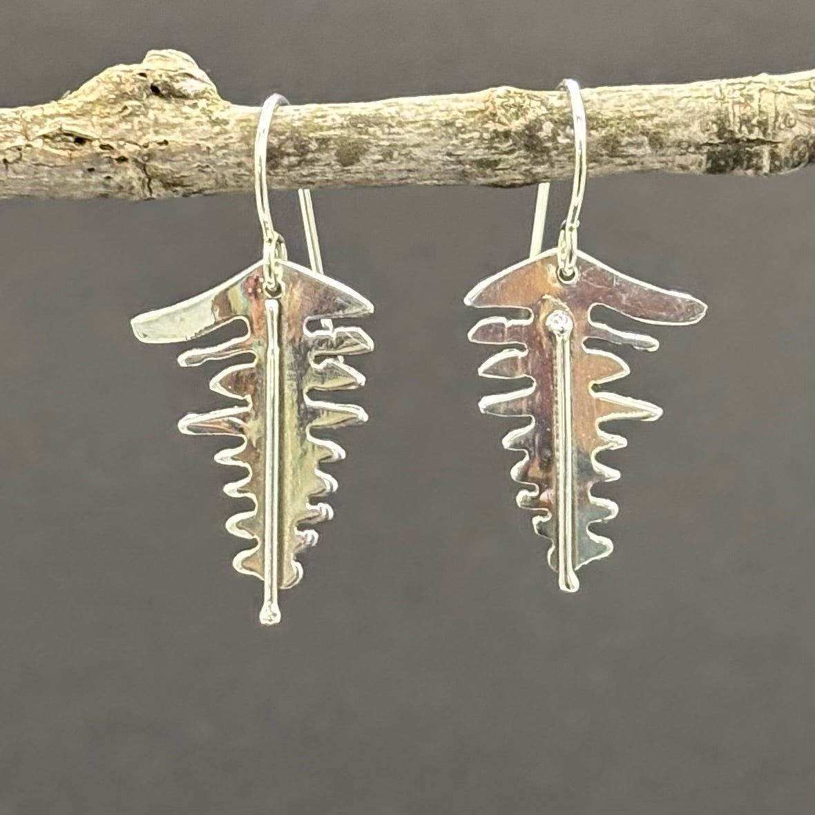 Mini-Fern Leaf- Sterling Silver dangle earrings