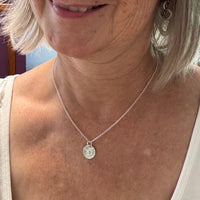 Kara — Sterling silver +Diamond + 14K Gold Pendant