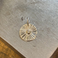 Kara — Sterling silver +Diamond + 14K Gold Pendant