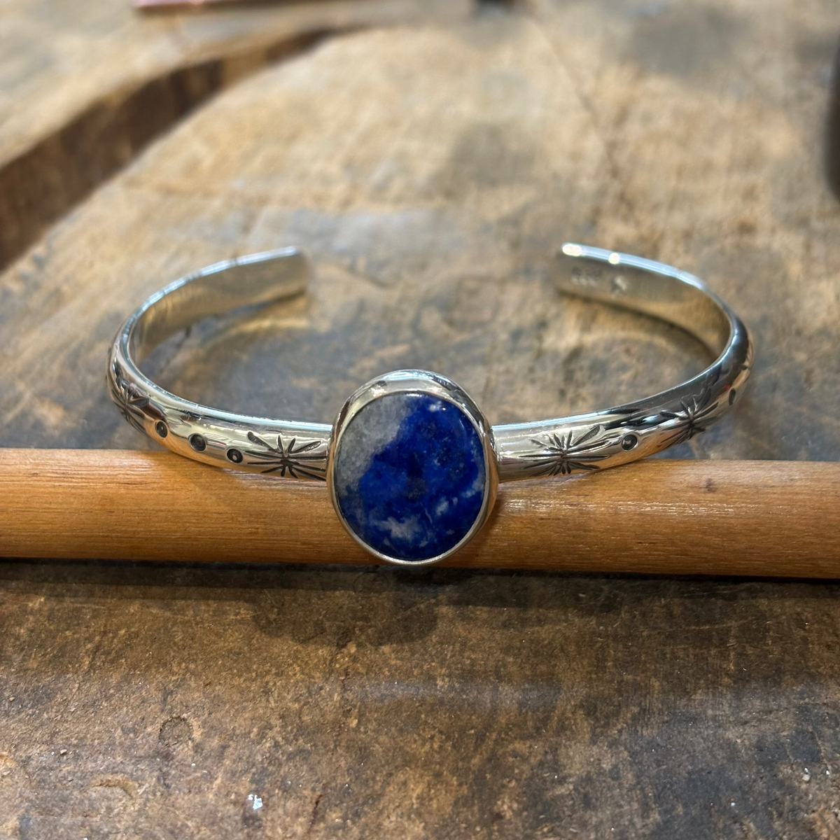 Zoey- Sodalite cuff bracelet